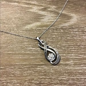 Sterling Silver and diamond necklace